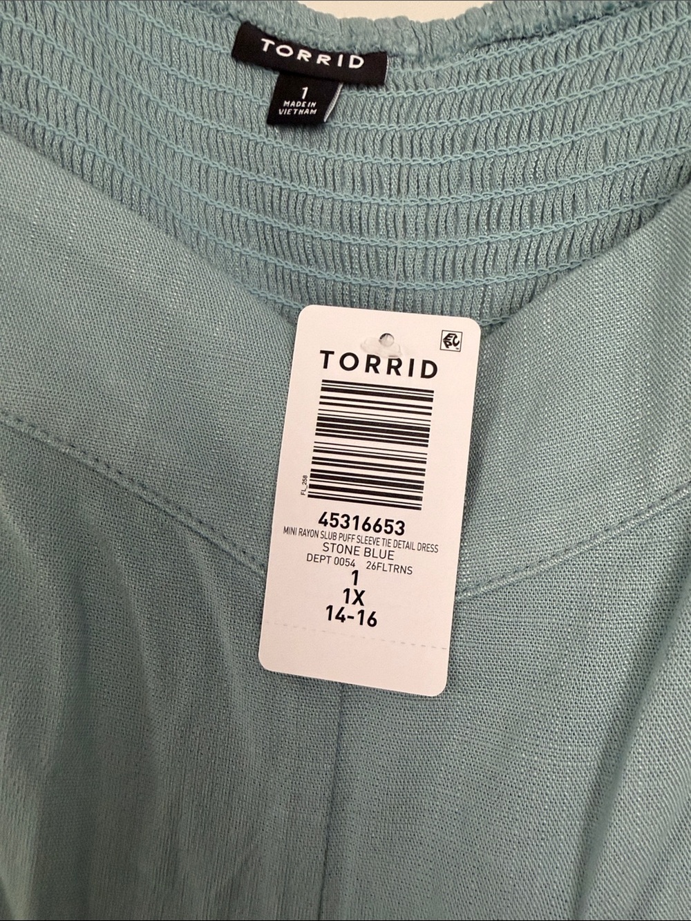 torrid Dusty Blue Puff-Sleeve Midi Dress - Picture 4 of 6